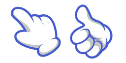 White Cartoon Hand Cursor