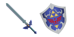 The Legend of Zelda Master Sword and Hylian Shield cursor