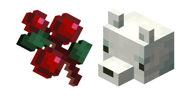 Minecraft Sweet Berries and Snow Fox Cursor