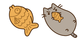 Pusheen and Fish Cookie Curseur