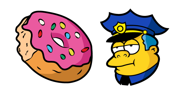 The Simpsons Chief Wiggum Donut Cursor