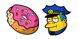 The Simpsons Chief Wiggum Donut Curseur