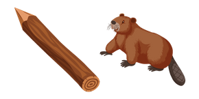 Beaver and Log Curseur