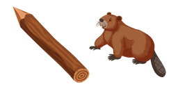 Beaver and Log Curseur