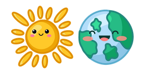 Cute Sun and Earth Curseur