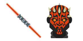 Star Wars Darth Maul and Red Lightsaber Curseur