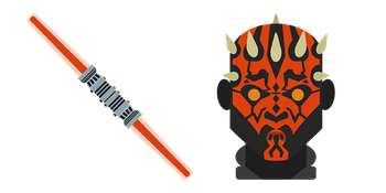 Star Wars Darth Maul and Red Lightsaber Curseur