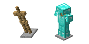 Minecraft Armor Stand and Diamond Armor  Curseur