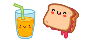 Cute Sandwich and Juice cursor