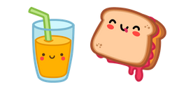Cute Sandwich and Juice Cursor