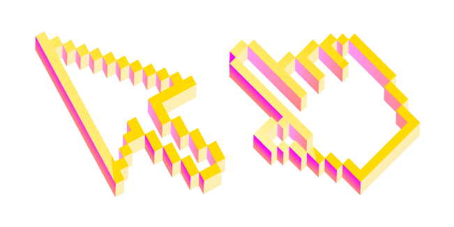 3D Yellow Pixel курсор