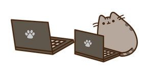 Курсор Pusheen with a Laptop