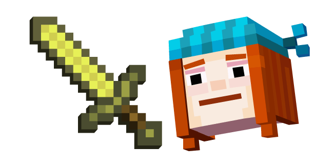 Minecraft Story Mode Petra and Golden Sword Cursor
