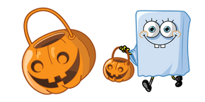 Spongebob Halloween Ghost and Jack-o-Lantern Cursor
