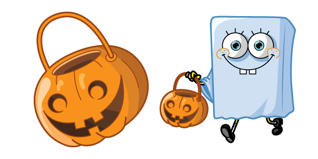 Spongebob Halloween Ghost and Jack-o-Lantern Cursor