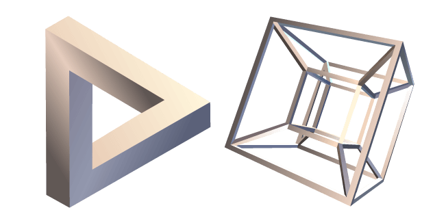 Penrose Triangle and Hypercube Cursor