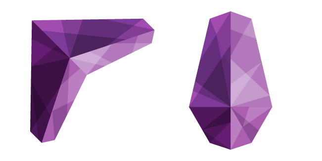 Abstract Purple Polygonal Pattern Cursor