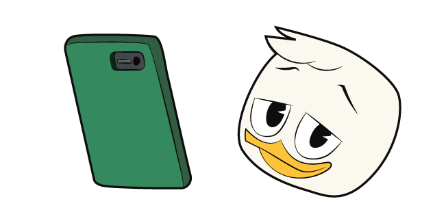 DuckTales Louie Duck and Phone Cursor