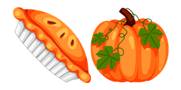 Thanksgiving Day Pumpkin Pie and Pumpkin Curseur