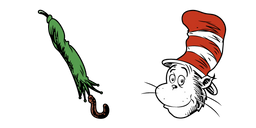 Cat in the Hat and Green Umbrella Cursor