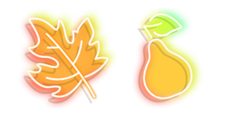 Neon Autumn Leaflet and Pear Curseur