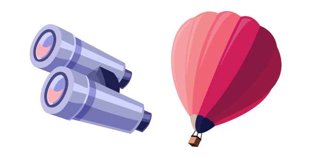 Air Balloon and Binoculars Cursor
