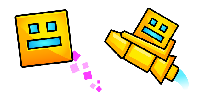 Geometry Dash Player Cube and Ship Cursor
