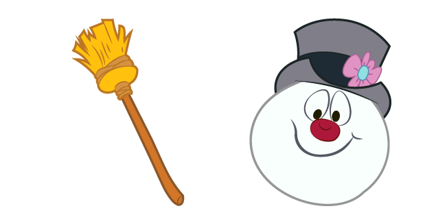 Frosty The Snowman and Broom Cursor