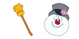 Frosty The Snowman and Broom cursor