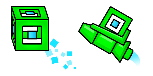 Geometry Dash 3D Player Cube and Ship Cursor