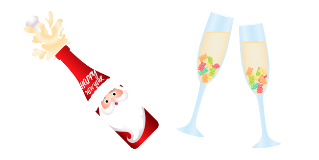 Рождество Детское Шампанское курсор