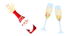 Christmas Kids Champagne Cursor