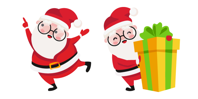 Рождество Санта Клаус и Подарок курсор