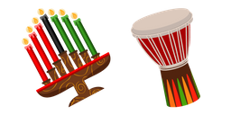 Kwanzaa Celebration Symbols Cursor