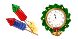 New Year Clock and Firework Cursor