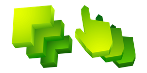 Green Abstract 3D cursor