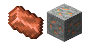 Minecraft Copper Ore and Copper Ingot Curseur