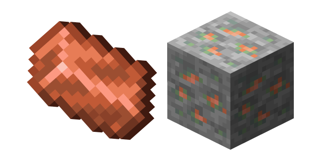 Minecraft Copper Ore and Copper Ingot Cursor