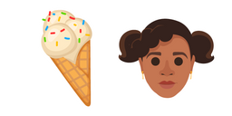 Stranger Things Erica Sinclair and Ice Cream Curseur