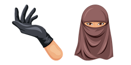 Niqab and Black Glove Cursor