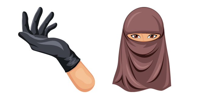 Niqab and Black Glove Cursor