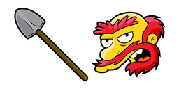 The Simpsons Groundskeeper Willie and Shovel Cursor