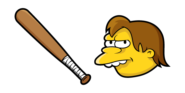 The Simpsons Nelson Muntz and Bat Cursor