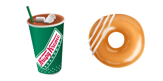 Krispy Kreme Какао и Глазированный Пончик курсор