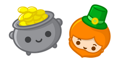 Saint Patrick's Day Leprechaun and Pot of Gold Cursor