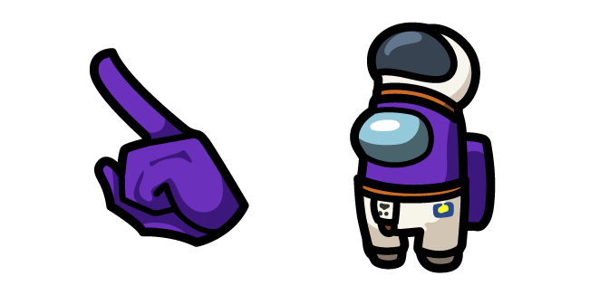 Among Us Purple Character in Astronaut Outfit Cursor