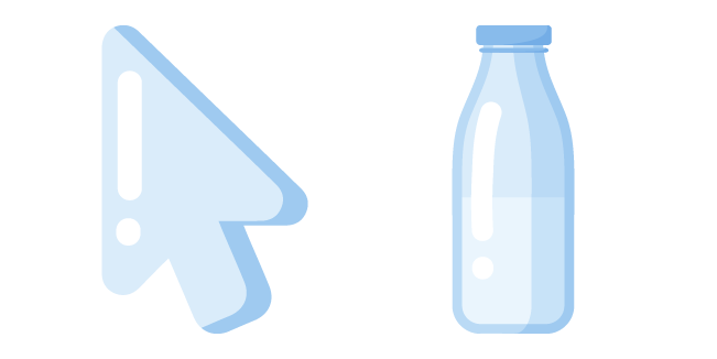 Minimal Glass Milk Bottle Cursor