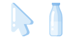 Minimal Glass Milk Bottle Cursor