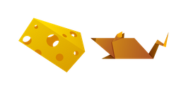 Origami Mouse and Cheese Cursor