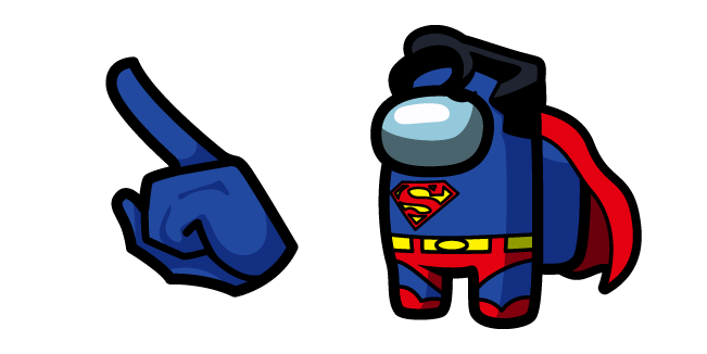Among Us Superman Character Cursor